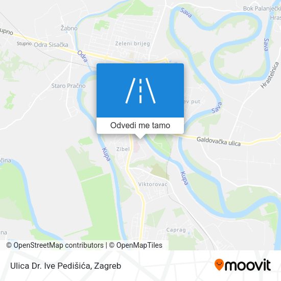 Karta Ulica Dr. Ive Pedišića