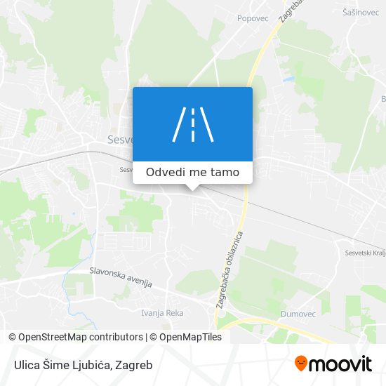 Karta Ulica Šime Ljubića