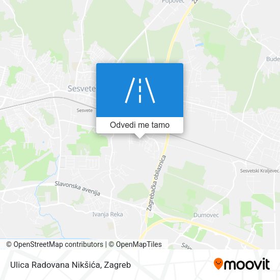 Karta Ulica Radovana Nikšića
