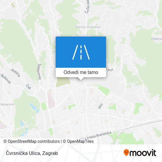 Karta Čvrsnička Ulica