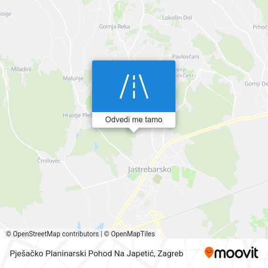 Karta Pješačko Planinarski Pohod Na Japetić