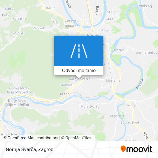 Karta Gornja Švarča