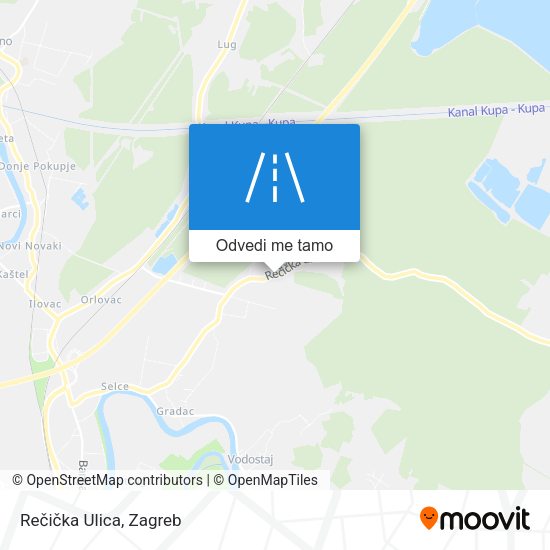 Karta Rečička Ulica