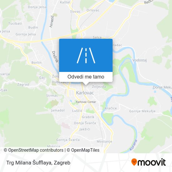 Karta Trg Milana Šufflaya