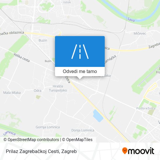 Karta Prilaz Zagrebačkoj Cesti