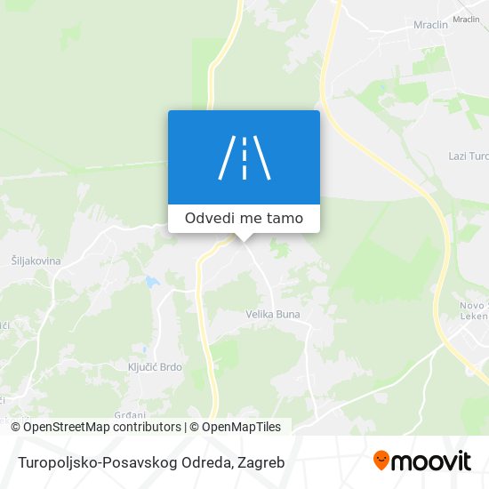 Karta Turopoljsko-Posavskog Odreda