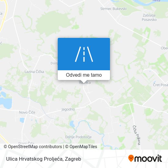 Karta Ulica Hrvatskog Proljeća