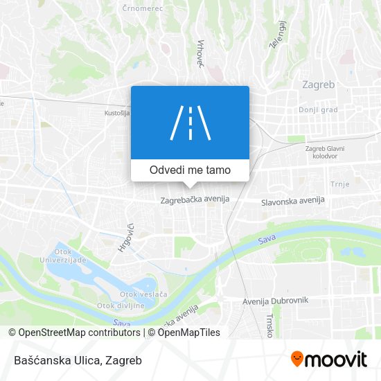 Karta Bašćanska Ulica