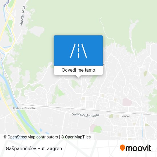 Karta Gašparinčićev Put