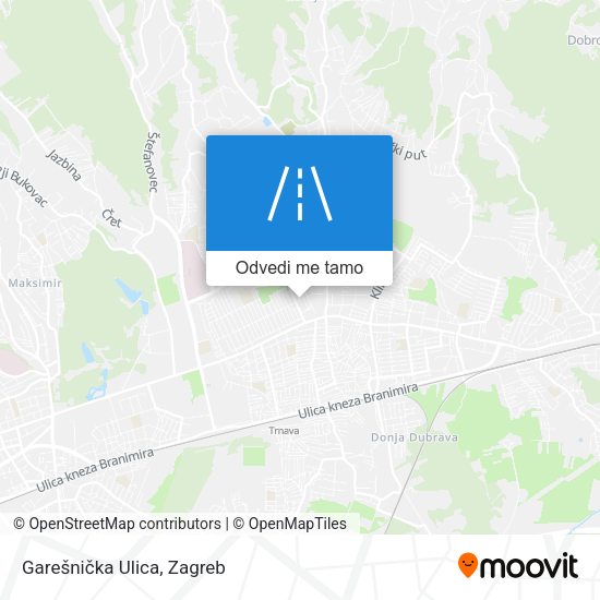 Karta Garešnička Ulica
