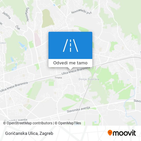 Karta Goričanska Ulica