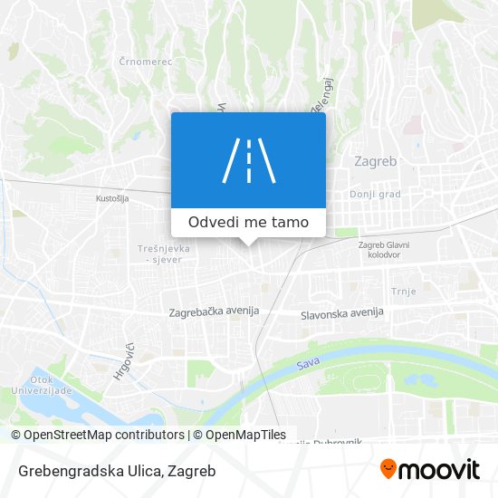 Karta Grebengradska Ulica