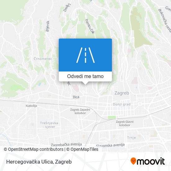 Karta Hercegovačka Ulica