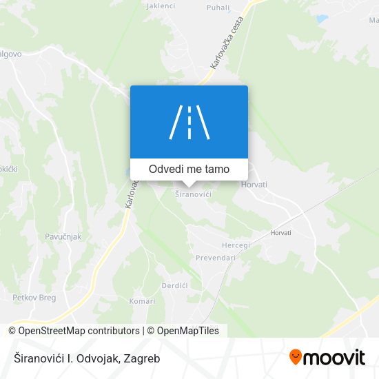 Karta Širanovići I. Odvojak