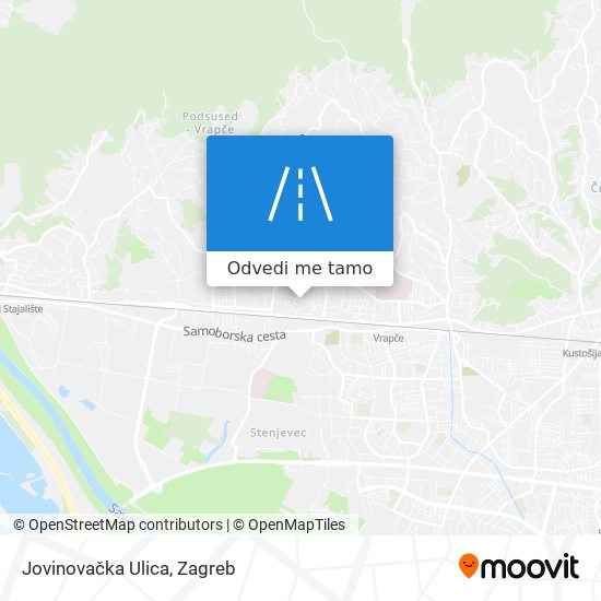 Karta Jovinovačka Ulica