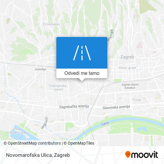 Karta Novomarofska Ulica