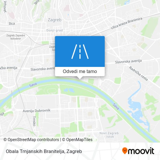 Karta Obala Trnjanskih Branitelja
