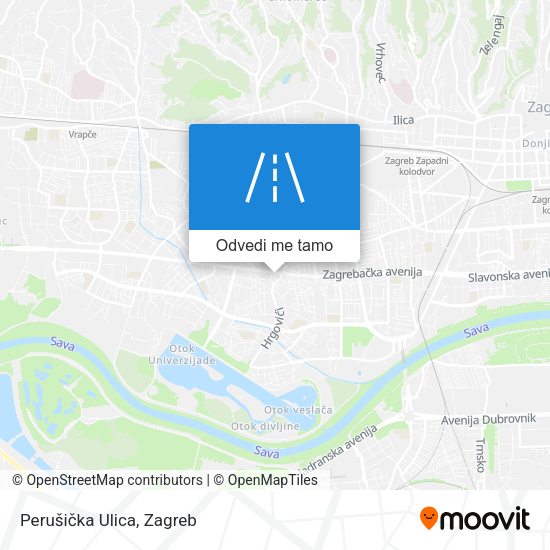 Karta Perušička Ulica