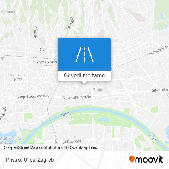 Karta Plivska Ulica