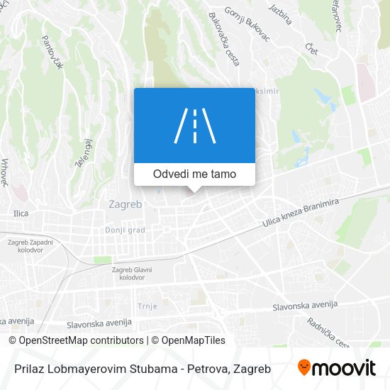 Karta Prilaz Lobmayerovim Stubama - Petrova