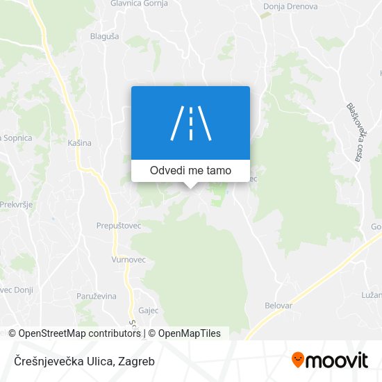 Karta Črešnjevečka Ulica