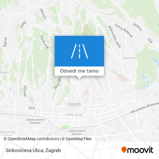 Karta Sinkovićeva Ulica