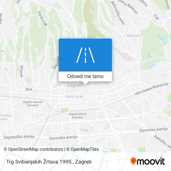 Karta Trg Svibanjskih Žrtava 1995.