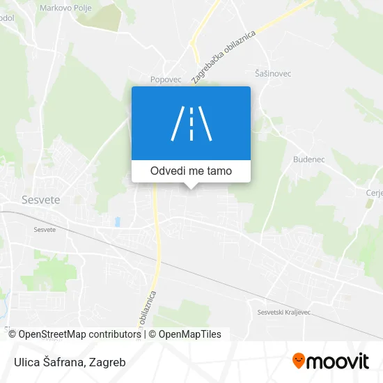 Karta Ulica Šafrana