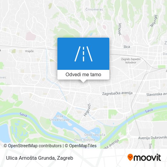 Karta Ulica Arnošta Grunda