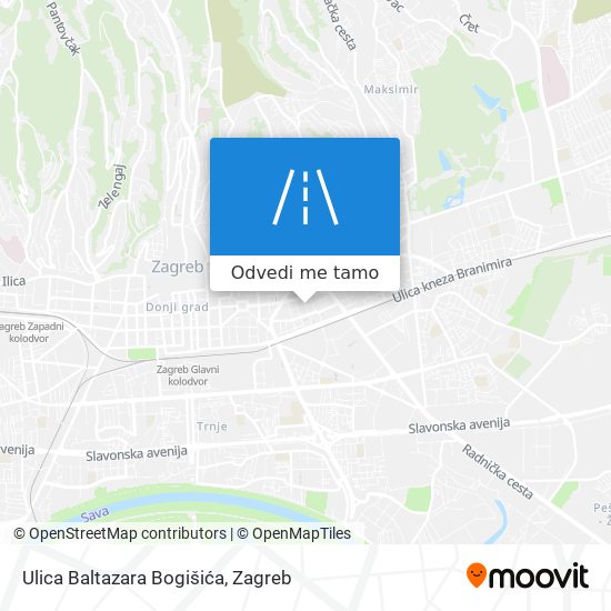 Karta Ulica Baltazara Bogišića