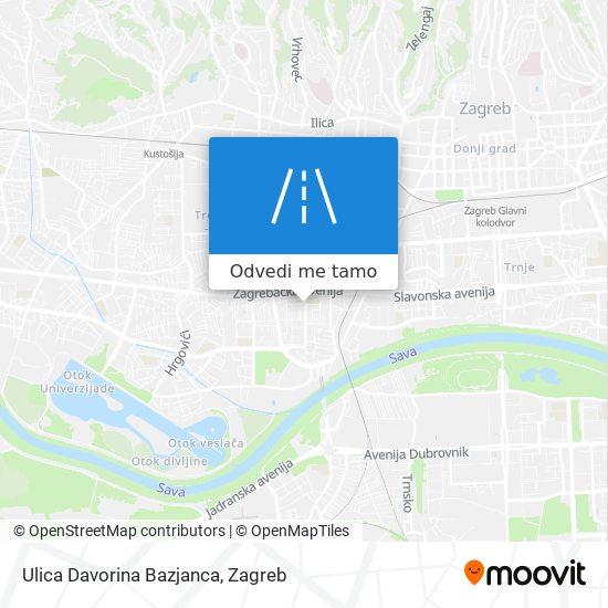 Karta Ulica Davorina Bazjanca
