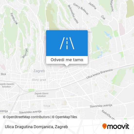 Karta Ulica Dragutina Domjanića