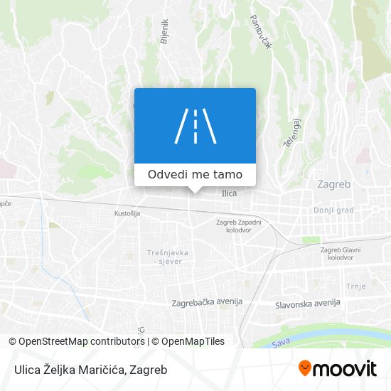 Karta Ulica Željka Maričića