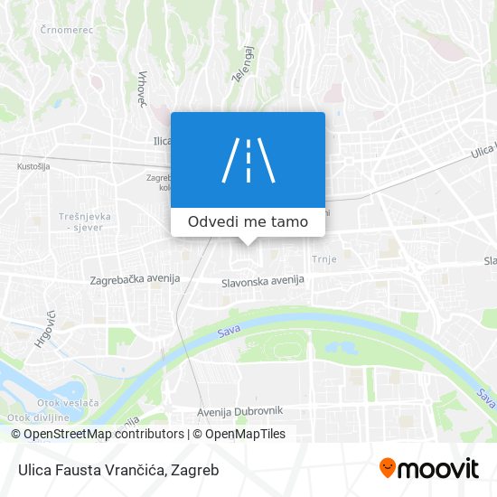 Karta Ulica Fausta Vrančića