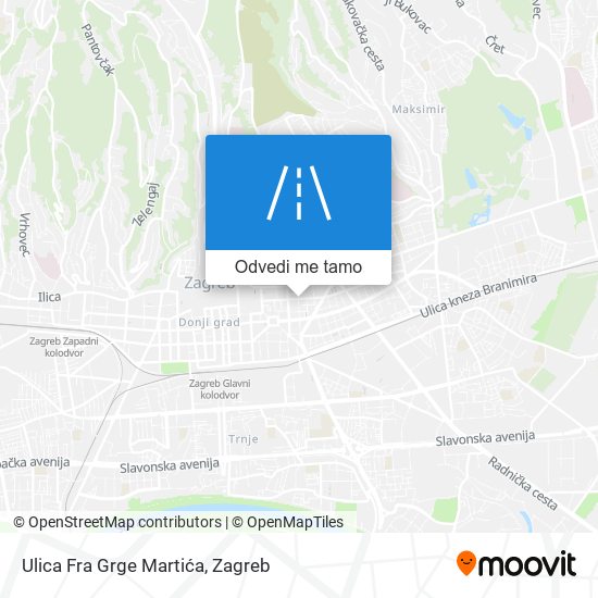 Karta Ulica Fra Grge Martića