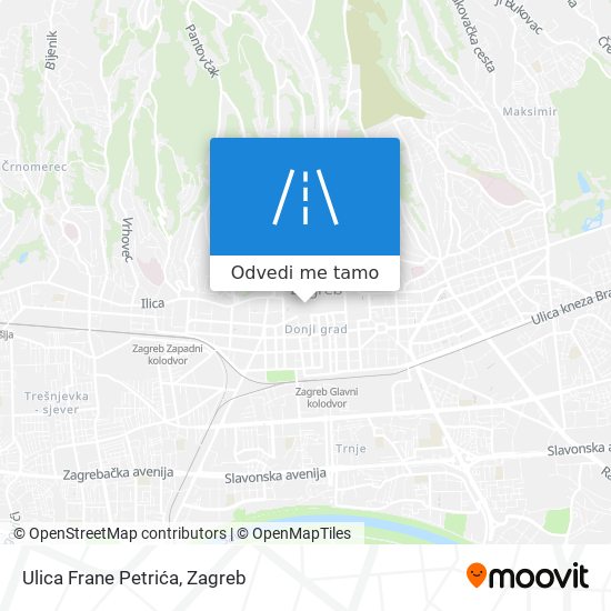 Karta Ulica Frane Petrića