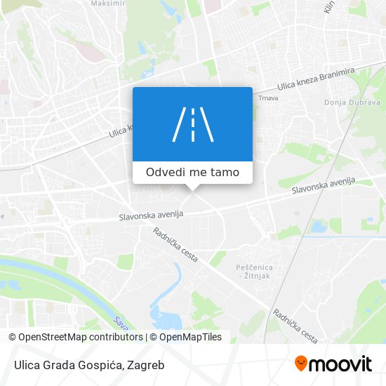 Karta Ulica Grada Gospića