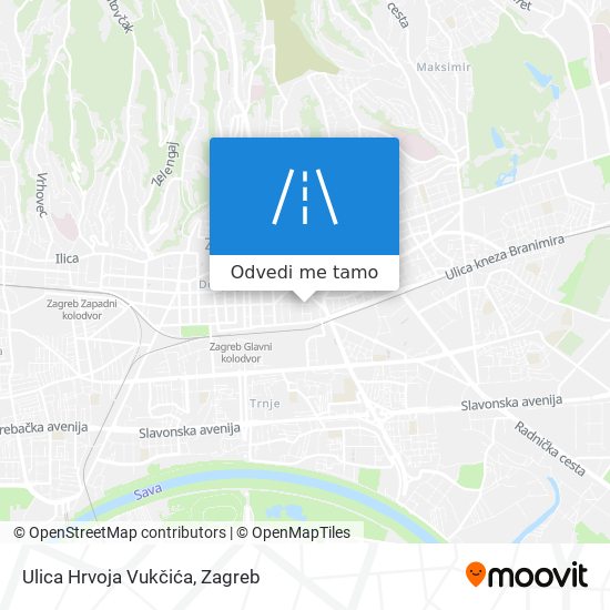 Karta Ulica Hrvoja Vukčića