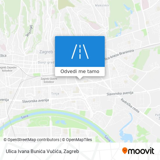 Karta Ulica Ivana Bunića Vučića
