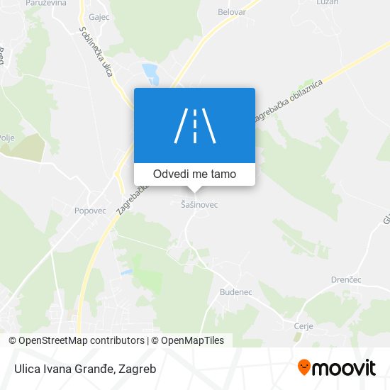 Karta Ulica Ivana Granđe
