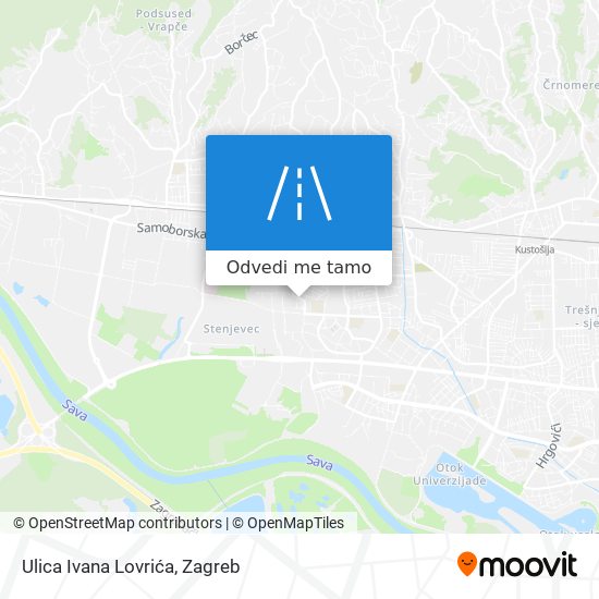 Karta Ulica Ivana Lovrića