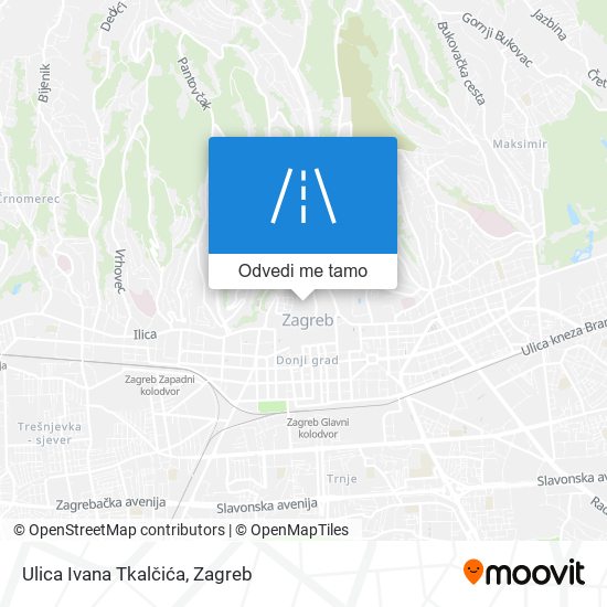 Karta Ulica Ivana Tkalčića
