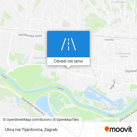 Karta Ulica Ive Tijardovića