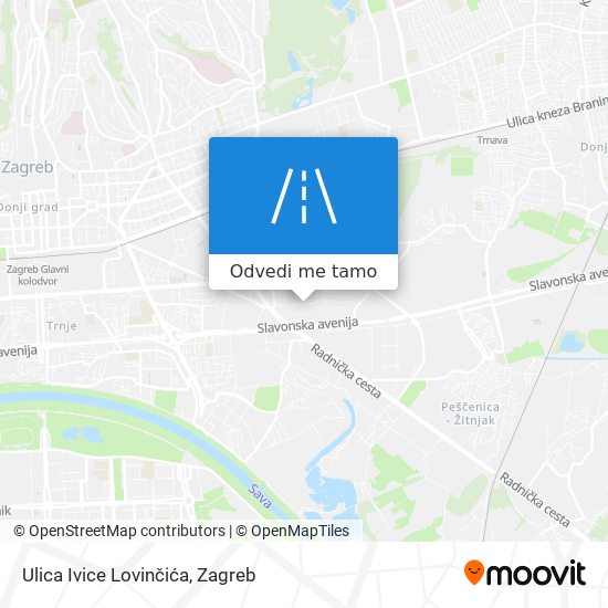Karta Ulica Ivice Lovinčića