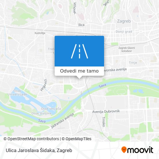 Karta Ulica Jaroslava Šidaka