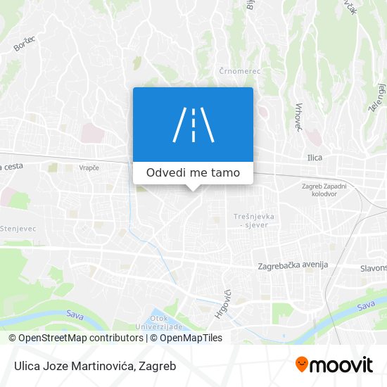 Karta Ulica Joze Martinovića