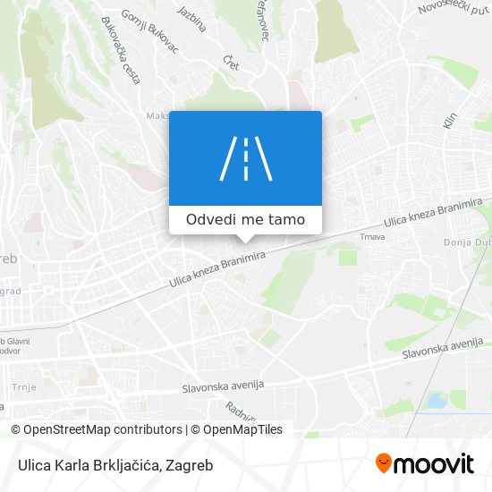 Karta Ulica Karla Brkljačića