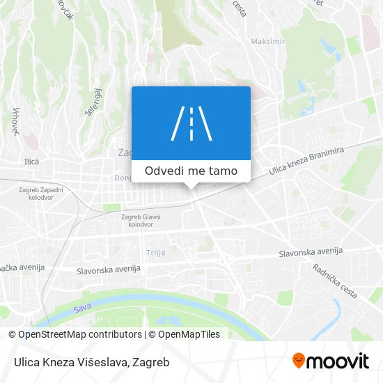 Karta Ulica Kneza Višeslava