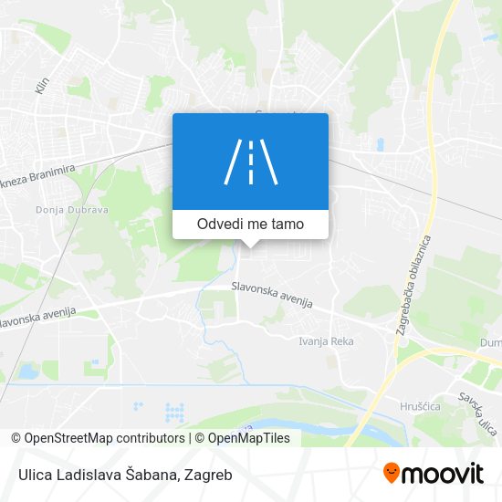 Karta Ulica Ladislava Šabana