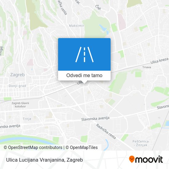 Karta Ulica Lucijana Vranjanina